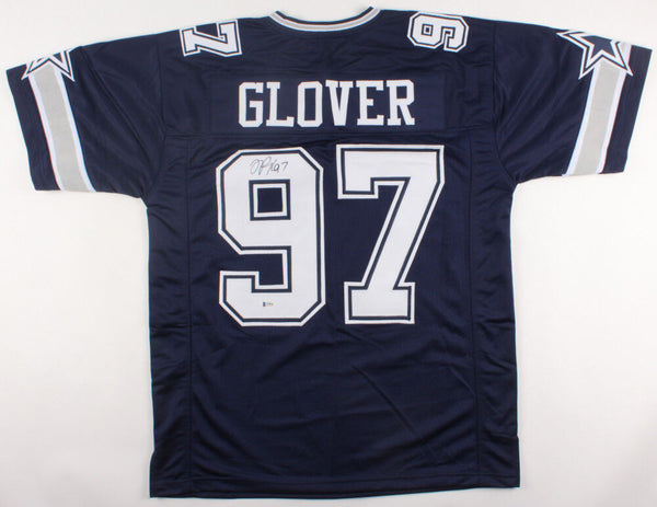 La'Roi Glover Signed Cowboys Jersey (Beckett) Dallas Pro Bowl Defensive Tackle