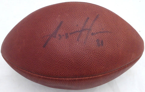 Az-Zahir Hakim Autographed NFL Leather Football Rams (Flat) Beckett QR #BJ04159