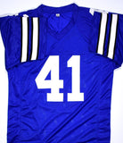Charlie Waters Autographed Blue Pro Style Jersey w/2x SB Champs- Beckett Holo