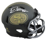 49ers George Kittle Signed STS IV Speed Mini Helmet W/ Case BAS Witnessed