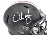 URBAN MEYER AUTOGRAPHED OHIO STATE BLACK SPEED MINI HELMET BECKETT 230116