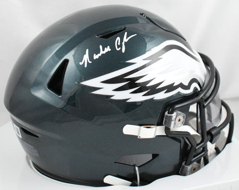 Randall Cunningham Autographed Eagles Mid-Size SpeedFlex Helmet - Beckett W Holo