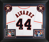 Yordan Alvarez Authentic Signed White Pro Style Framed Jersey BAS Witnessed
