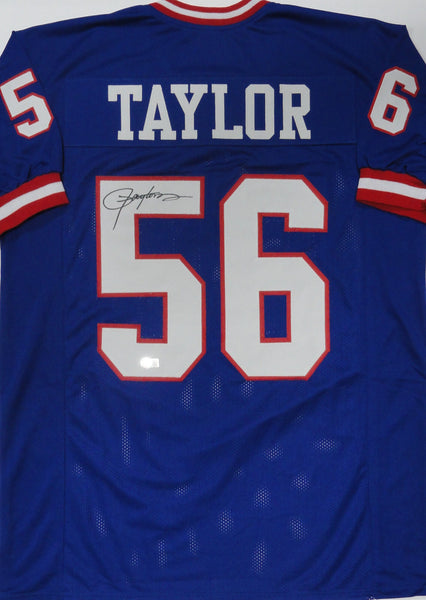 NY Giants Linebacker LAWRENCE TAYLOR Signed Custom Replica Blue Jersey AUTO BAS