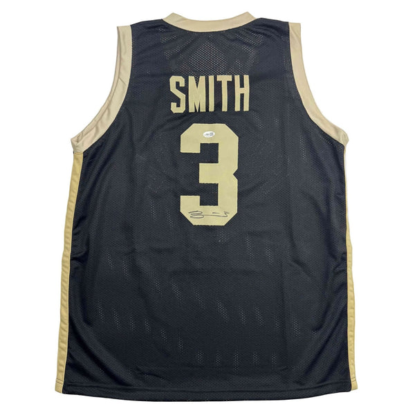 Autographed/Signed Braden Smith Purdue Black College Jersey JSA COA