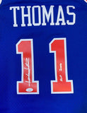 Isiah Thomas Autographed Detroit Pistons M&N Swingman Jersey HOF 2000 JSA COA
