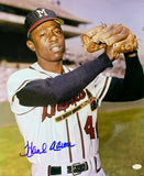 Milw Braves HANK AARON Signed 16x20 Photo #7 AUTO - Hall of Fame - JSA!
