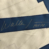 FRAMED Autographed/Signed WALTER JONES HOF 14 33x42 Seattle White Jersey JSA COA