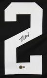 Travis Hunter Authentic Signed Black Pro Style Jersey Autographed BAS Witnessed