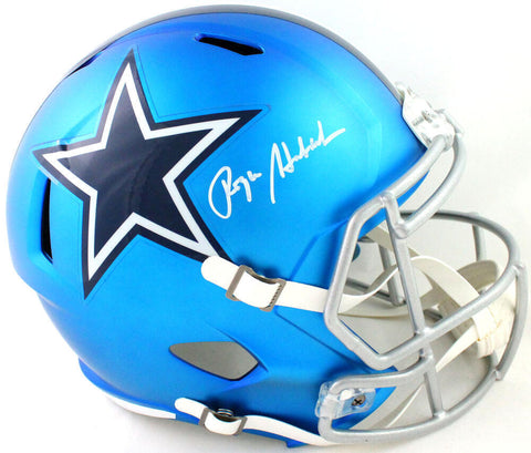 Roger Staubach Autographed Dallas Cowboys F/S Blaze Helmet- JSA W Auth *White
