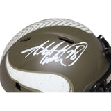 Adrian Peterson Signed Minnesota Vikings Salute Mini Helmet Beckett 42365