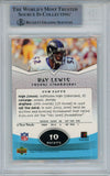 Ray Lewis Signed 2004 Upper Deck Power Up #9 Trading Card Beckett Slab 43372