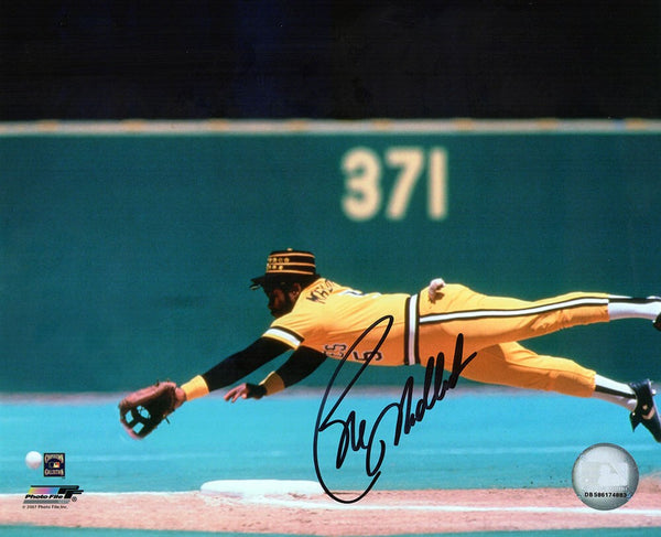 Bill Madlock Signed Pittsburgh Pirates Fielding Dive 8x10 Photo - (SCHWARTZ COA)