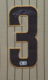 FRAMED SAN DIEGO PADRES JACKSON MERRILL AUTOGRAPHED SIGNED JERSEY BECKETT HOLO