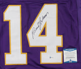Brad Johnson Signed Minnesota Vikings Jersey (Beckett COA) Super Bowl XXXVII Q.B