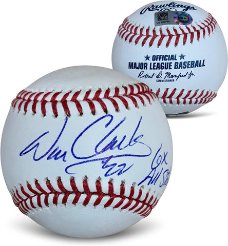 Will Clark Autographed MLB Signed Baseball 6 x ALL STAR Hologram COA With Case