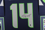 SAM DARNOLD (Seahawks blue SKYLINE) Signed Autographed Framed Jersey Beckett