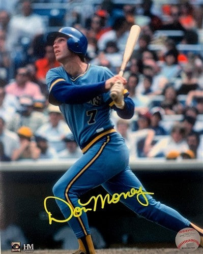 Brewers DON MONEY Signed 8x10 Photo #8 AUTO - 1982 World Series & AL Champ
