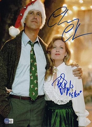 Chevy Chase Beverly D'Angelo Christmas Vacation Signed Photo Beckett 40860