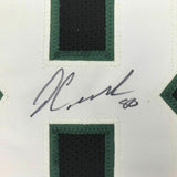 FRAMED Autographed/Signed JAMISON CROWDER 33x42 New York Black Jersey JSA COA