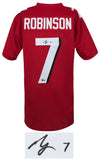 Bijan Robinson (FALCONS) Signed Red Custom Football Jersey - (Beckett COA)