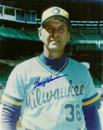Brewers 1982 World Series Coach HARRY WARNER Signed 8x10 Photo #1 Auto