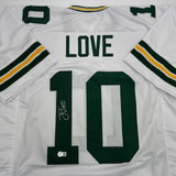 Autographed/Signed Jordan Love Green Bay White Jersey Beckett BAS COA