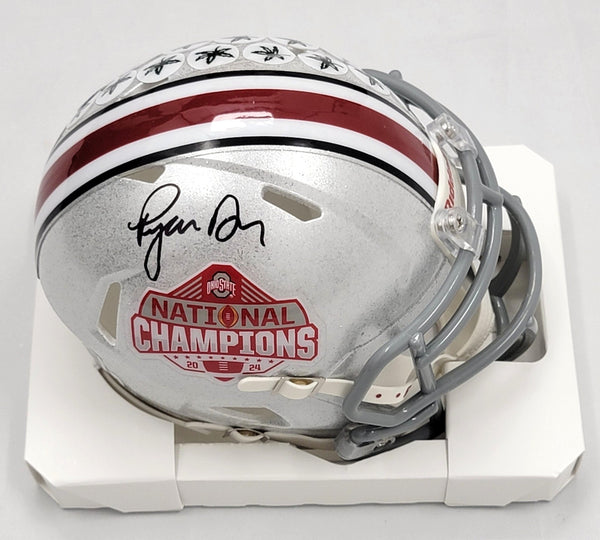 Ryan Day Autographed Ohio State 2024 National Championship Mini Helmet Beckett