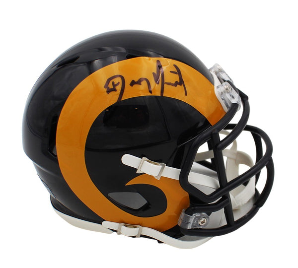Dennis Quaid Signed St. Louis Rams Speed Throwback 1981-99 NFL Mini Helmet