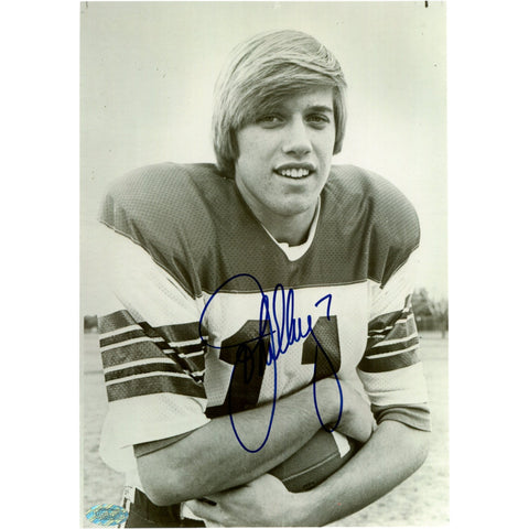 John Elway Autographed Stanford Cardinal 8x10 Photo B&W Mounted Memories 51519