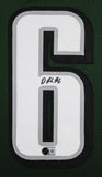DeVonta Smith Authentic Signed Green Pro Style Framed Jersey BAS Witnessed 2