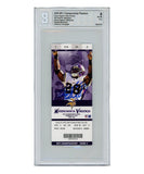Adrian Peterson Autographed/Signed 1/24/2010 Slab Ticket Stub Beckett 40879