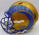 Aaron Donald Autographed Flash Yellow Full Size Helmet Rams Beckett 1W393329