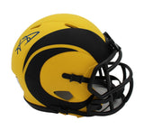 Aaron Donald Signed Los Angeles Rams Speed Rave NFL Mini Helmet