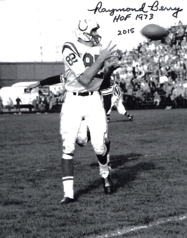 Raymond Berry Autographed 8x10 Photo Baltimore Colts "HOF 1973" SKU #245993