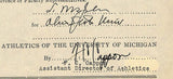 Lynn St. John HOF Signed 1931 Contract Ohio State & Michigan JSA 198965
