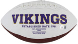 Vikings Adrian Peterson Signed Wilson White Panel Logo Football BAS Witnessed