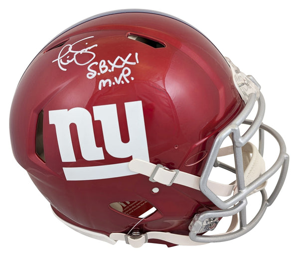 Giants Phil Simms "SB XXI MVP" Signed Flash Full Size Speed Proline Helmet BAS W