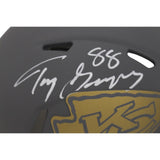 Tony Gonzalez Autographed Kansas City Chiefs Slate Mini Helmet Beckett 47422