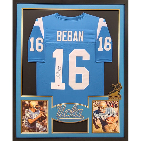 Gary Beban Autographed Signed Framed UCLA Bruins Heisman Jersey RADTKE