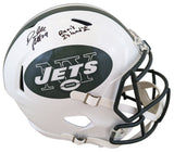 Jets Darrelle Revis Signed 98-18 TB F/S Speed Rep Helmet W/ Case BAS Witness