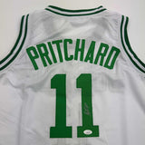 Autographed/Signed Payton Pritchard Boston White Basketball Jersey JSA COA