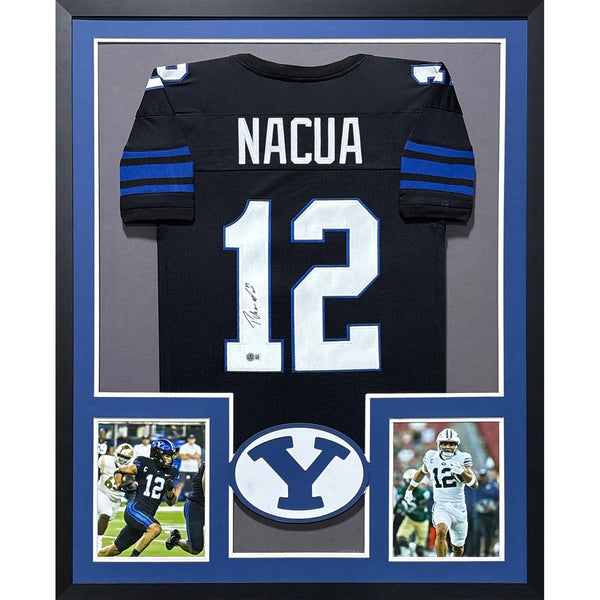Puka Nacua Autographed Signed Framed BYU Rams Brigham Young Jersey BECKETT