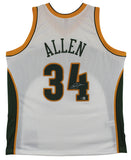 Sonics Ray Allen Authentic Signed White Mitchell & Ness Jersey BAS Witnessed