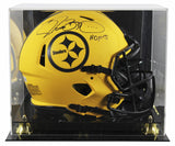 Steelers Jerome Bettis "HOF 15" Signed Rave F/S Speed Proline Helmet W/ Case BAS
