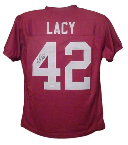 Eddie Lacy Autographed/Signed College Style XL Red Jersey JSA 12023