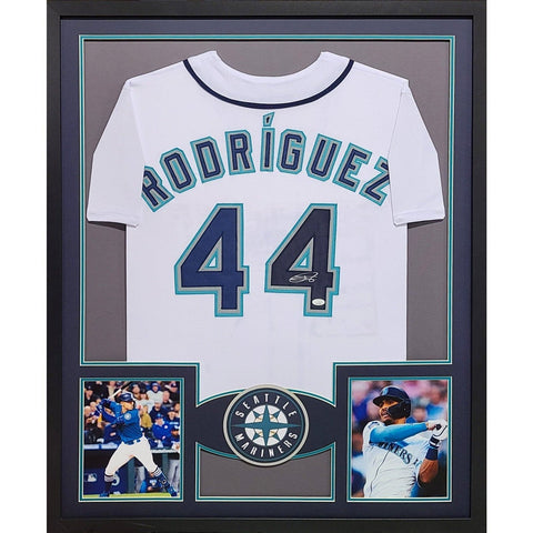 Julio Rodriguez Autographed Signed Framed Seattle Mariners Jersey JSA