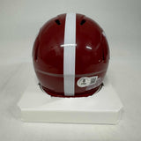 Autographed/Signed Nick Saban Alabama Crimson Tide Mini Helmet BAS COA