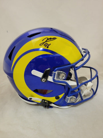JARED VERSE SIGNED LOS ANGELES RAMS F/S SPEEDFLEX AUTHENTIC HELMET BECKETT QR
