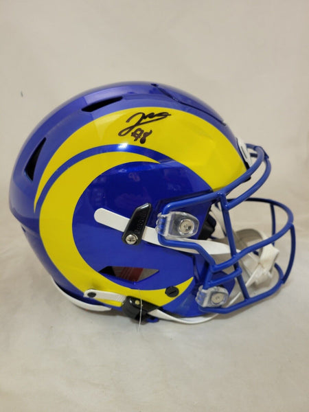 JARED VERSE SIGNED LOS ANGELES RAMS F/S SPEEDFLEX AUTHENTIC HELMET BECKETT QR